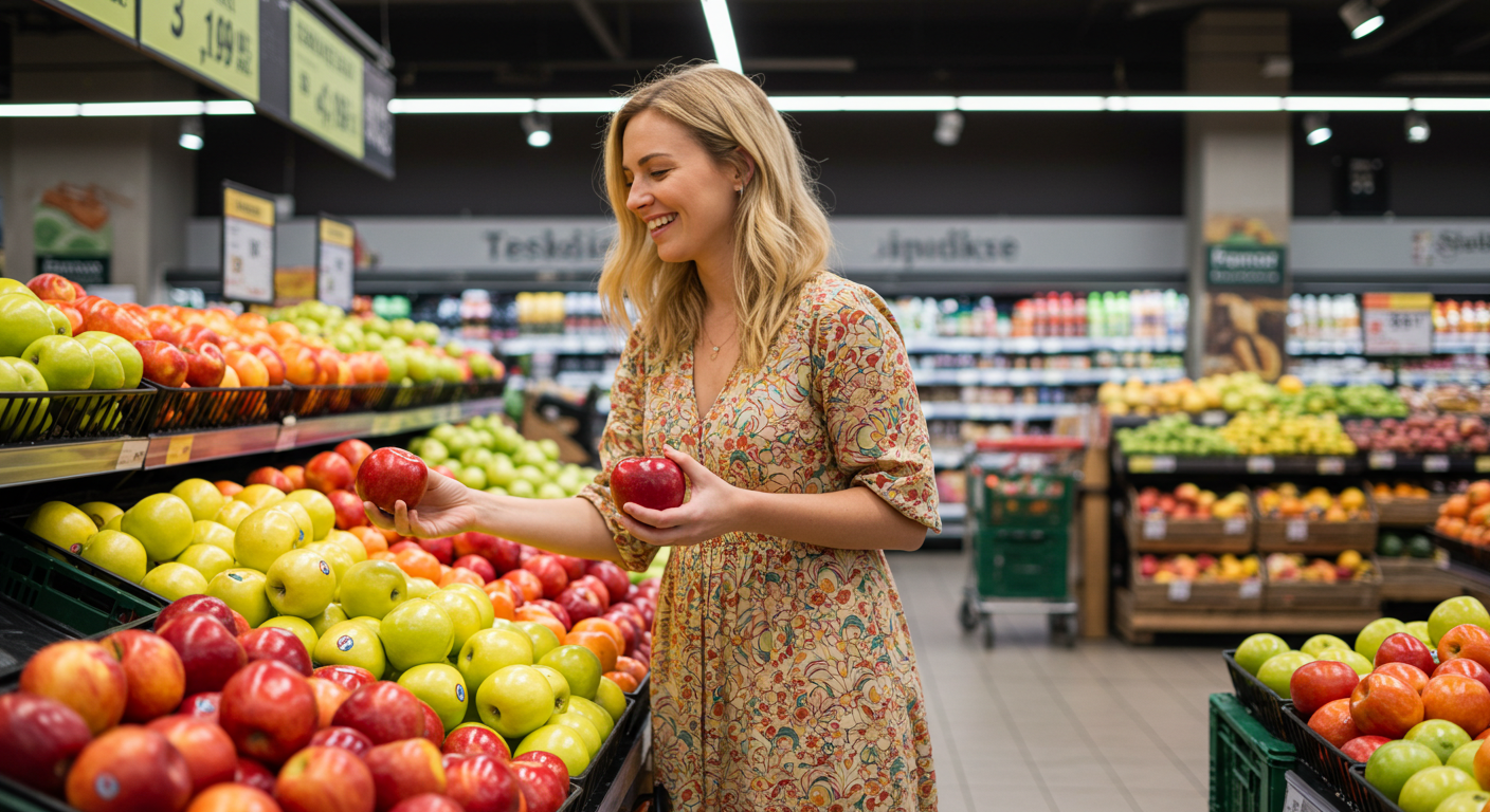 Woman Shopping For Fruits Image